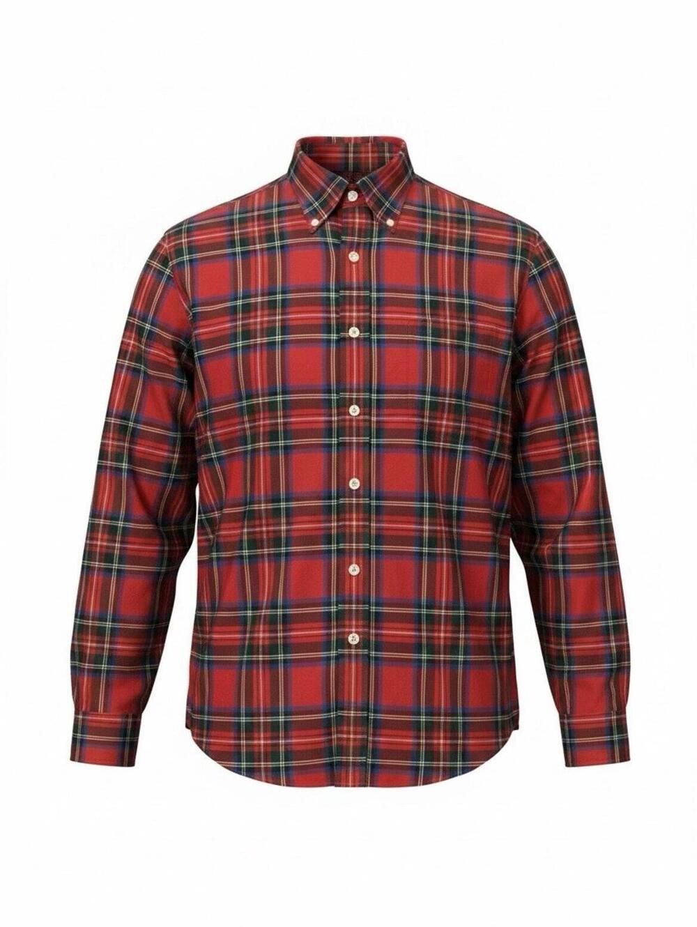 Brooks Brothers Shirt Plaid Men Large Button